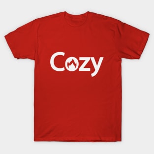 Cozy being cozy typographic artwork T-Shirt